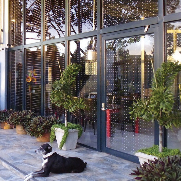 Window Film pattern designed to reduce bird collisions